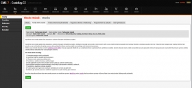 CMS 7 - administrace - přehled rychlé editace stránek